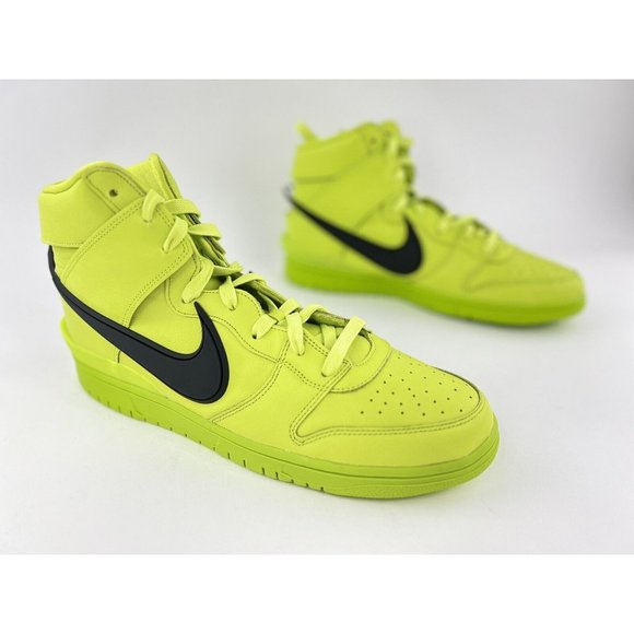 Nike Dunk High X AMBUSH Flash Lime Men's Size 13 Sneakers Green Black CU7544-300 - Picture 2 of 11